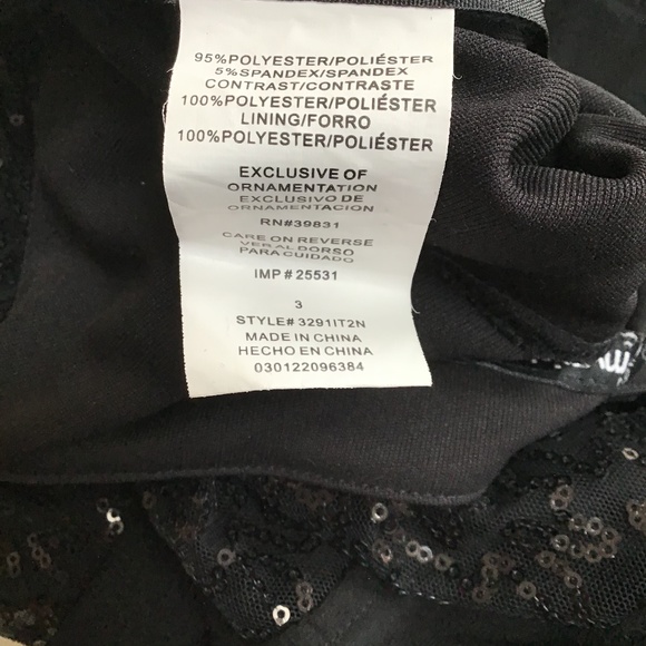 Mymichelle black stripe sequin dress - Picture 5 of 5